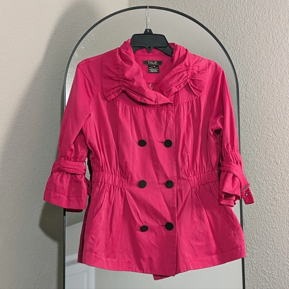 Pink Double-Breasted Jacket - Picture 1 of 6